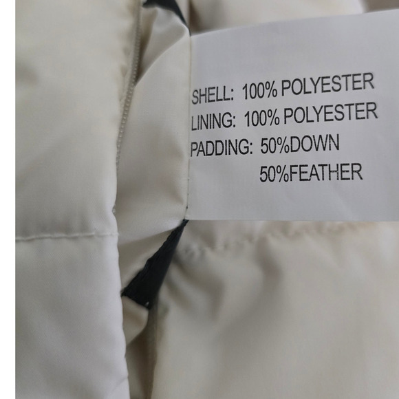 Montana Co Cream Reversible Down Feather Filled Pockets Women's Vest Jacket L - Picture 6 of 6